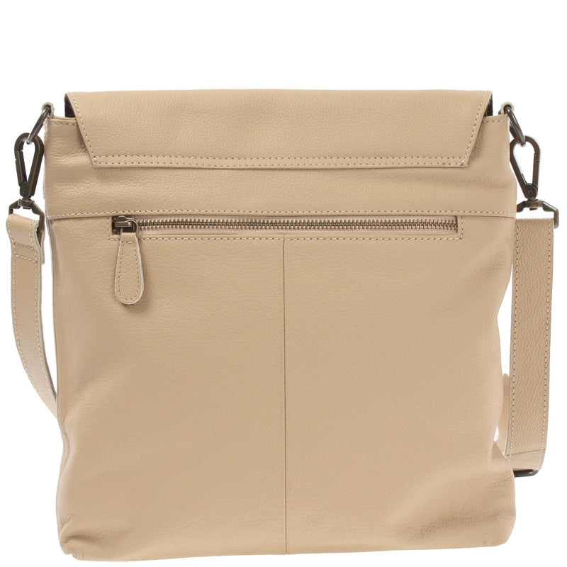 Leconi Umhängetasche Ledertasche Damen Schultertasche Leder sand LE3073 Günstiger Verkauf