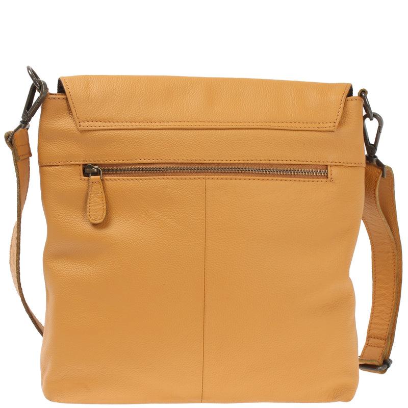 Leconi Umhängetasche Ledertasche Damen Schultertasche Leder senf LE3073 Fabrikverkauf