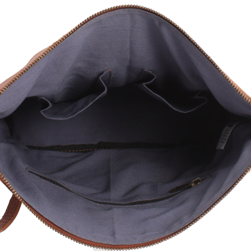 Leconi Umhängetasche Schultertasche Damentasche Ledertasche Leder cognac LE3067 Fabrik Onlineshop