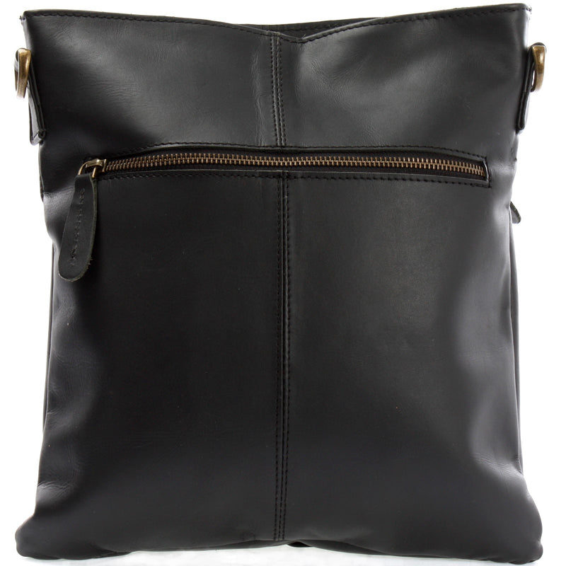 Leconi Umhängetasche Schultertasche Ledertasche Leder schwarz LE3084 Flash Sale