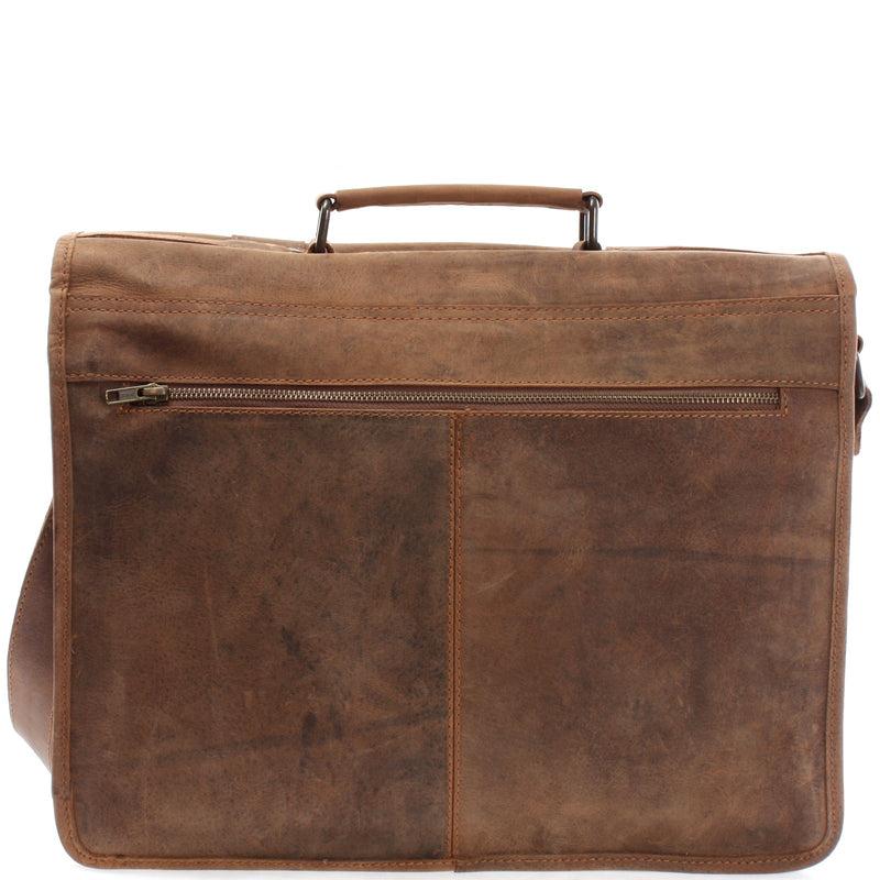 Leconi große Aktentasche Lehrertasche Businesstasche Leder vintage braun LE3030 Preisnachlass