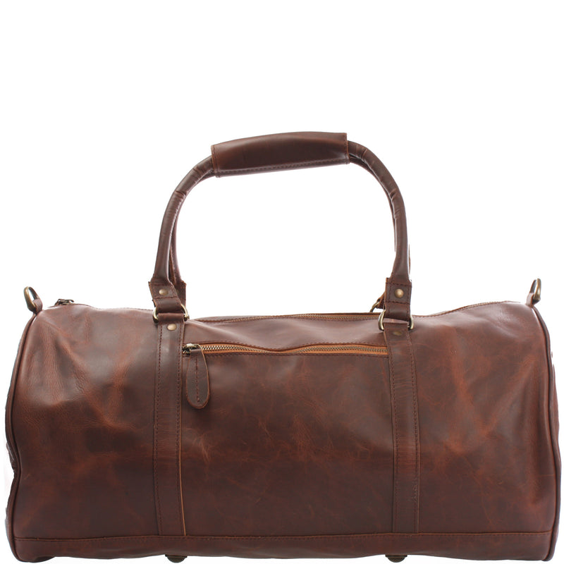 Leconi Weekender Reisetasche Sporttasche vintage Leder braun LE2004 Weihnachtsangebot