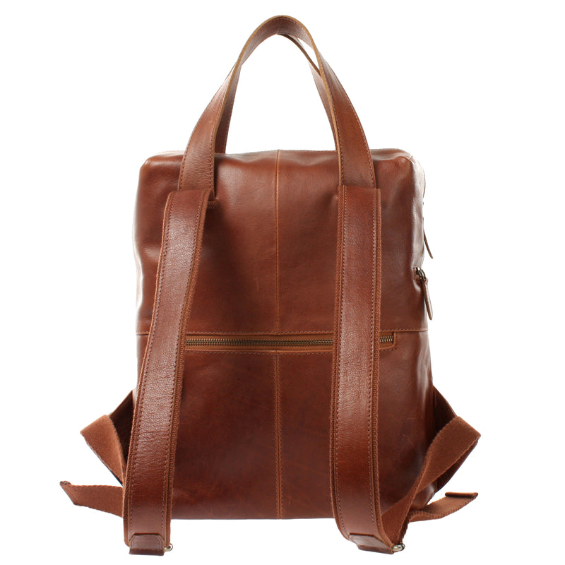 Leconi Rucksack Lederrucksack Freizeitrucksack Damen Herren Leder braun LE1023 Zeitlich begrenztes Angebot