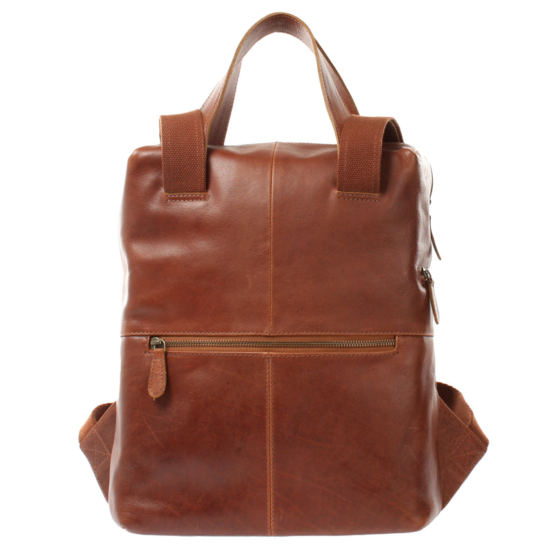 Leconi Rucksack Lederrucksack Freizeitrucksack Damen Herren Leder braun LE1023 Zeitlich begrenztes Angebot
