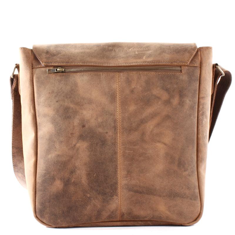 Leconi Umhängetasche Schultertasche Messenger Bag Kuriertasche Businesstasche Leder vintage braun LE3063 Kauf eins, bekomm eins gratis