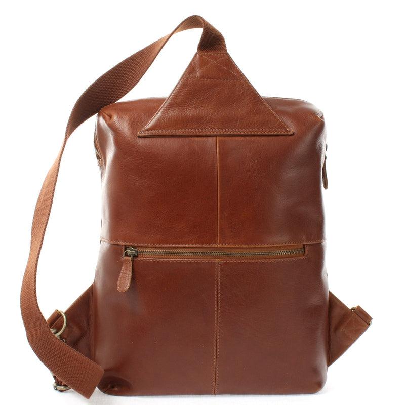 Leconi Crossbag Bodybag Lederrucksack Freizeit Rucksack Damen Herren Leder braun LE1029 Begrenzte Freigabe