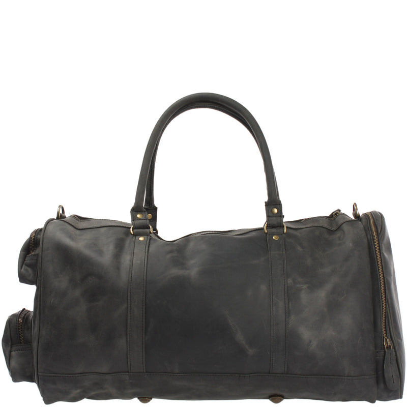Leconi Reisetasche Weekender Sporttasche Ledertasche Damen Herren Leder grau LE2017 Neueste Stile