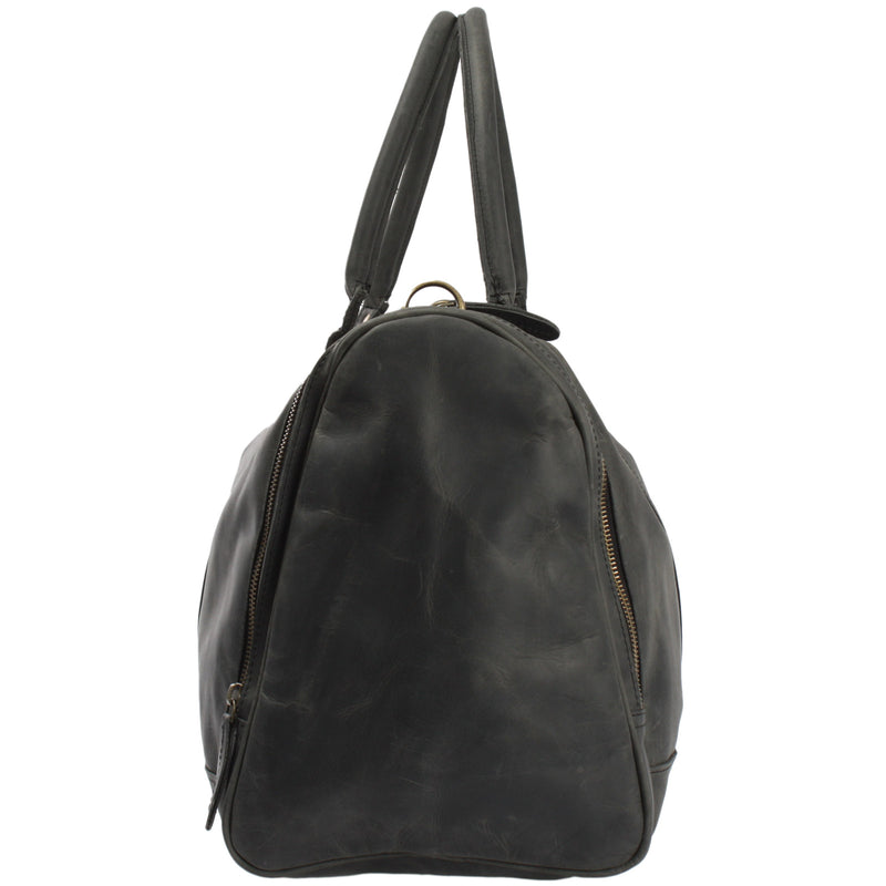 Leconi Reisetasche Weekender Sporttasche Ledertasche Damen Herren Leder grau LE2017 Neueste Stile