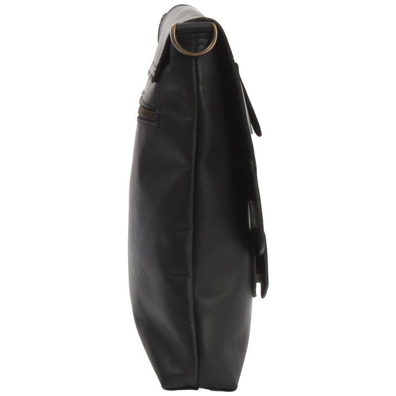 Leconi Umhängetasche Ledertasche Schultertasche Leder schwarz LE3027 Bis zu 55% Rabatt