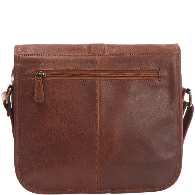 Leconi Umhängetasche Schultertasche Freizeittasche Büffelleder braun LE3085 Speichern exportieren