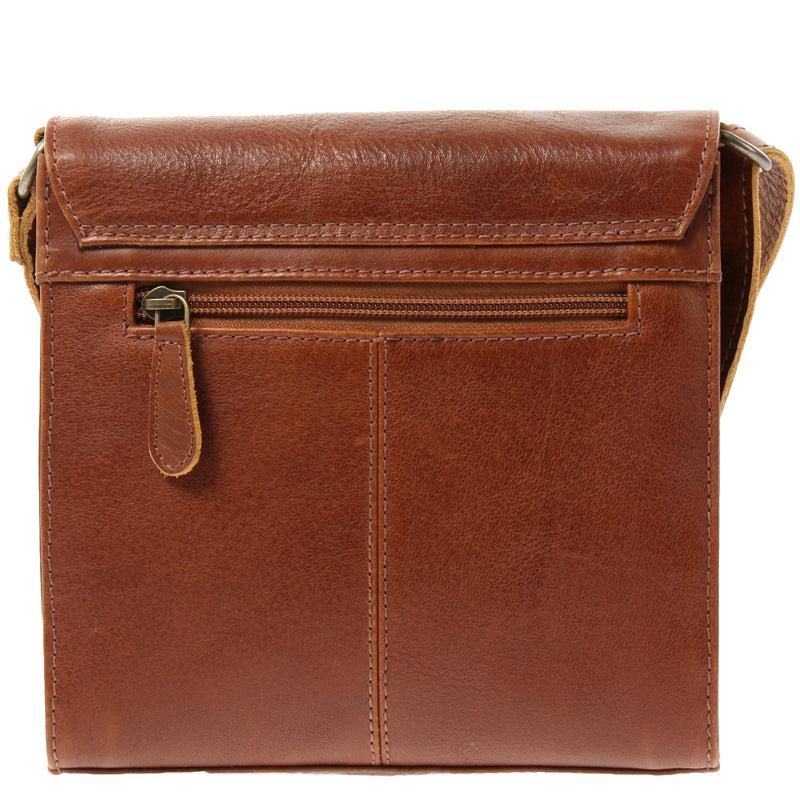 Leconi kleine Schultertasche Umhängetasche Damentasche Leder braun LE3082 2025
