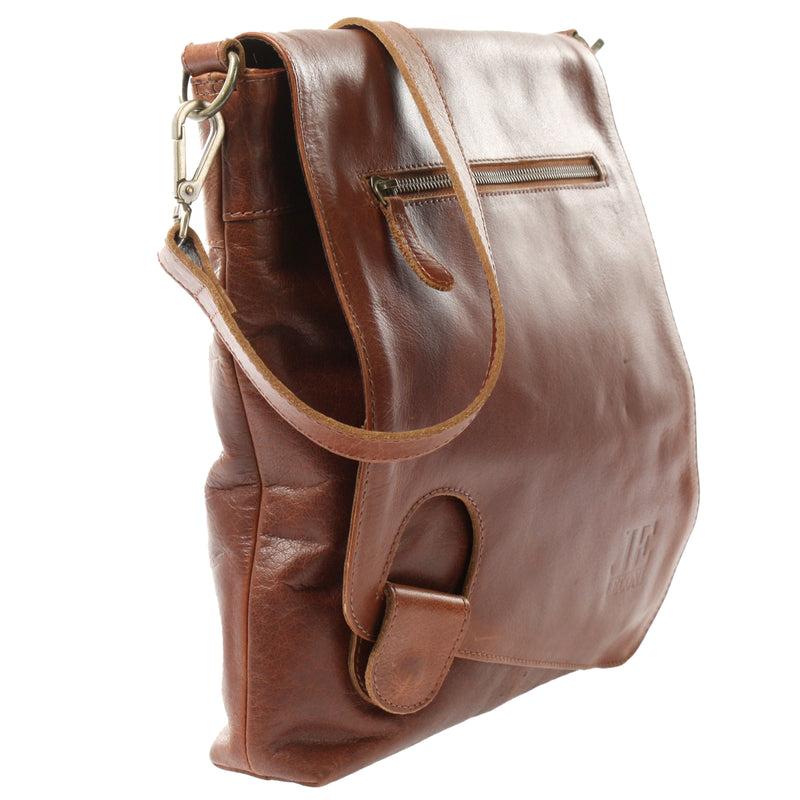 Leconi Umhängetasche Ledertasche Damen Schultertasche Leder braun LE3073 Angebote