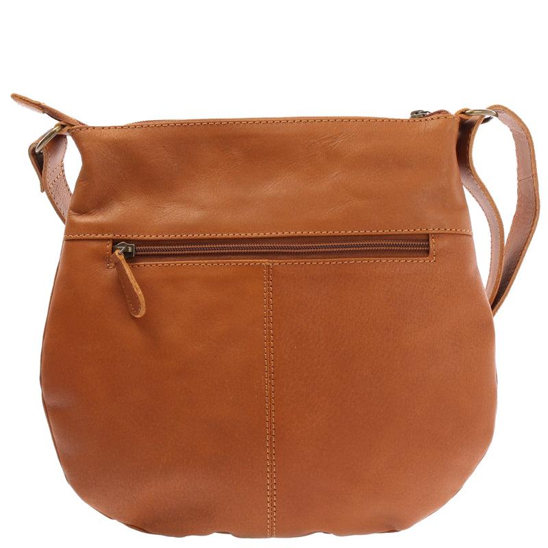 Leconi kleine Umhängetasche Damentasche Leder cognac LE0070 Hotsell