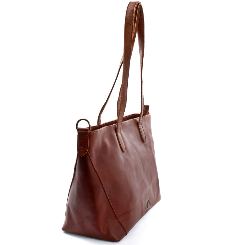 Leconi Schultertasche Damentasche DIN A4 Leder braun LE0071 Cyber Monday