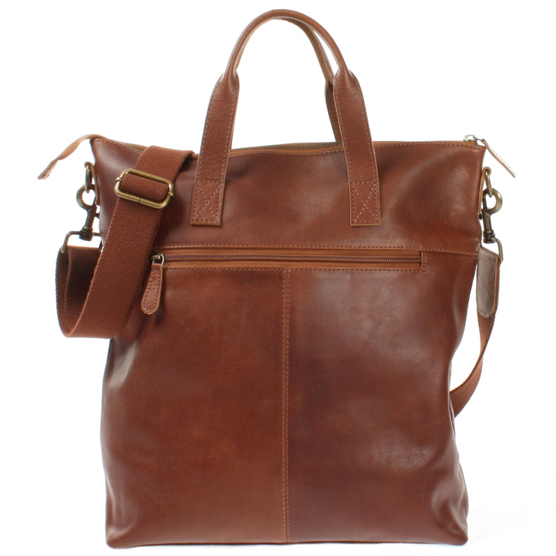 Leconi großer Shopper Henkeltasche Damentasche Leder braun LE0069 Muttertagsangebot