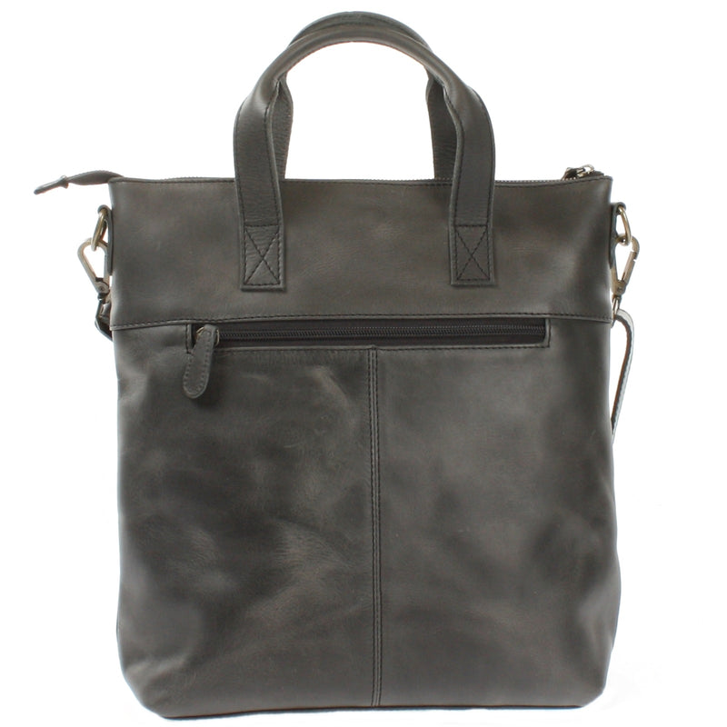 Leconi Damentasche Umhängetasche Ledertasche Leder dunkelgrau LE0068 Valentinstagsangebot