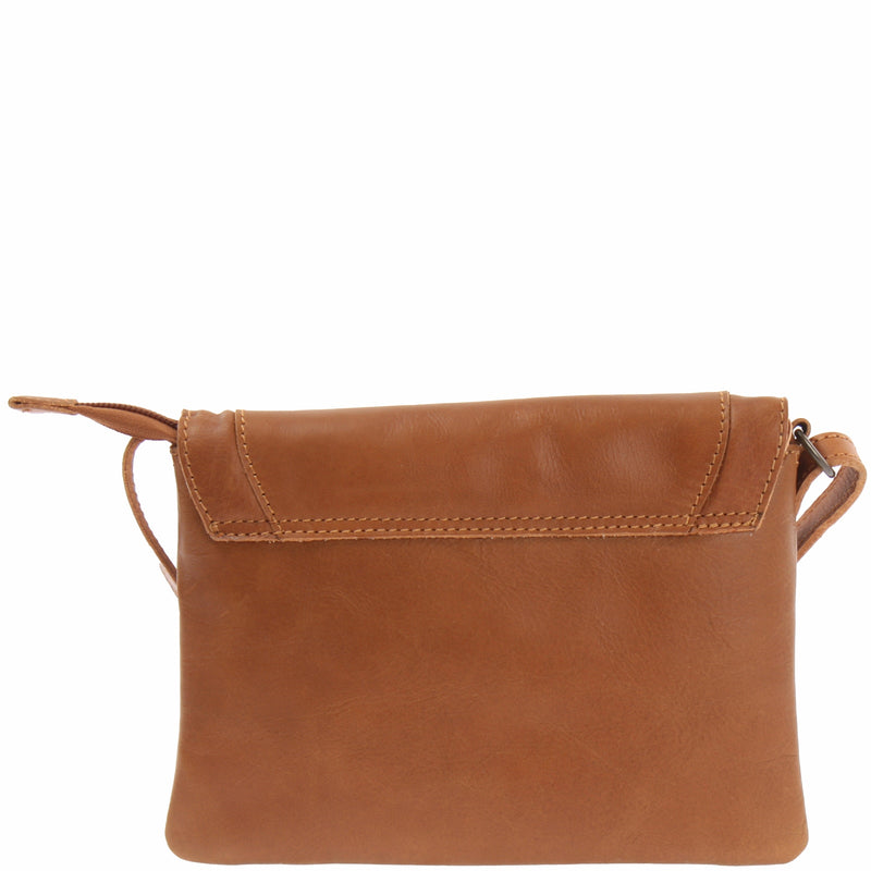 Leconi kleine Umhängetasche Ledertasche Damentasche Schultertasche Leder cognac LE3078 Top Angebot
