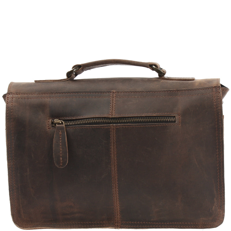 Leconi kleine Umhängetasche Schultertasche Damen Herren Leder schlamm LE3023 Online Outlet