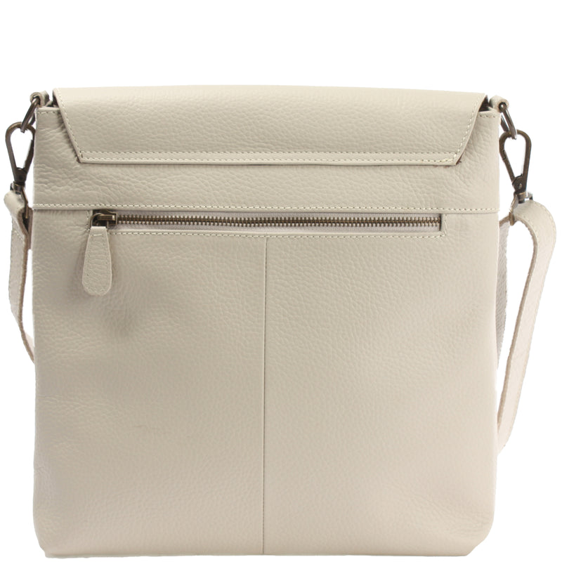 Leconi Umhängetasche Ledertasche Damen Schultertasche Leder beige LE3073 Blitzangebot