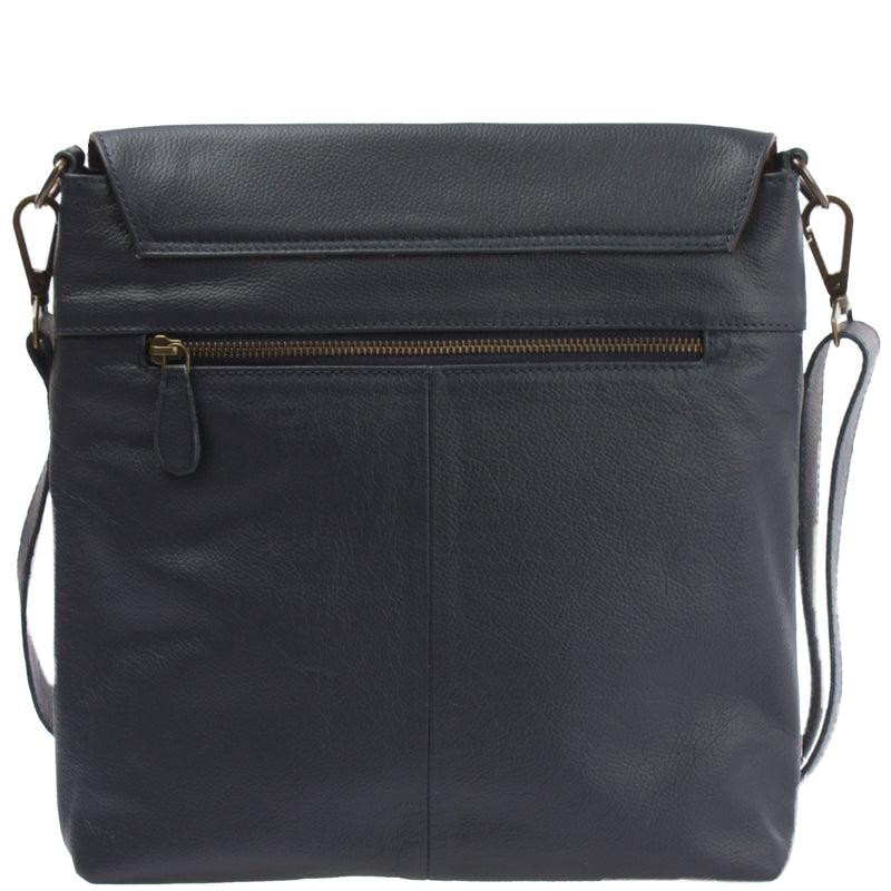 Leconi Umhängetasche Ledertasche Damen Schultertasche Leder navy LE3073 Große Rabatte