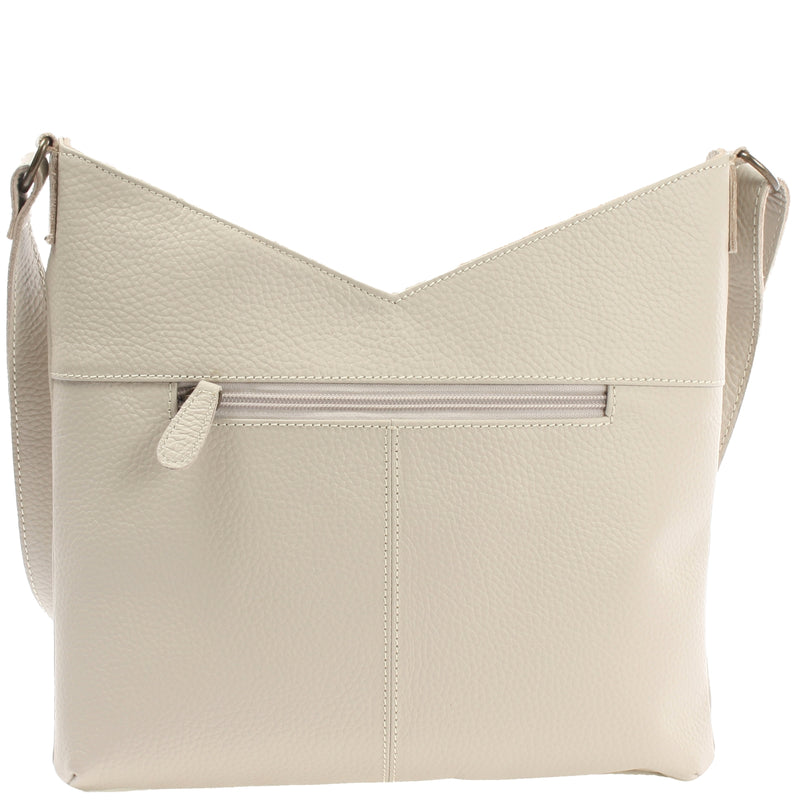 Leconi Damentasche Umhängetasche Handtasche Leder beige LE0065 Neuheiten