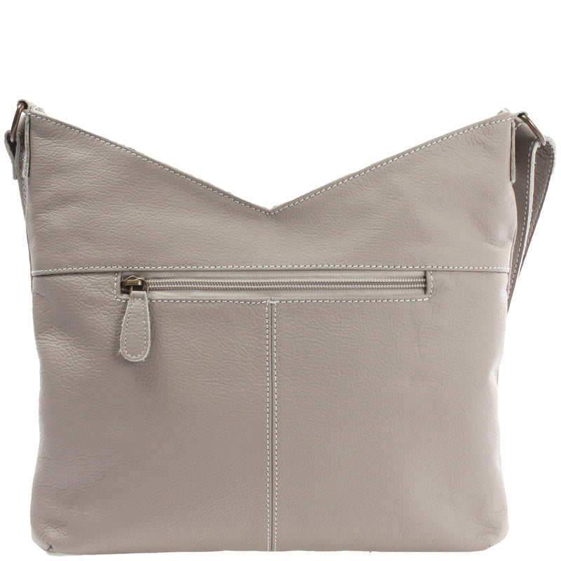 Leconi Damentasche Umhängetasche Handtasche Leder grau LE0065 Bestseller