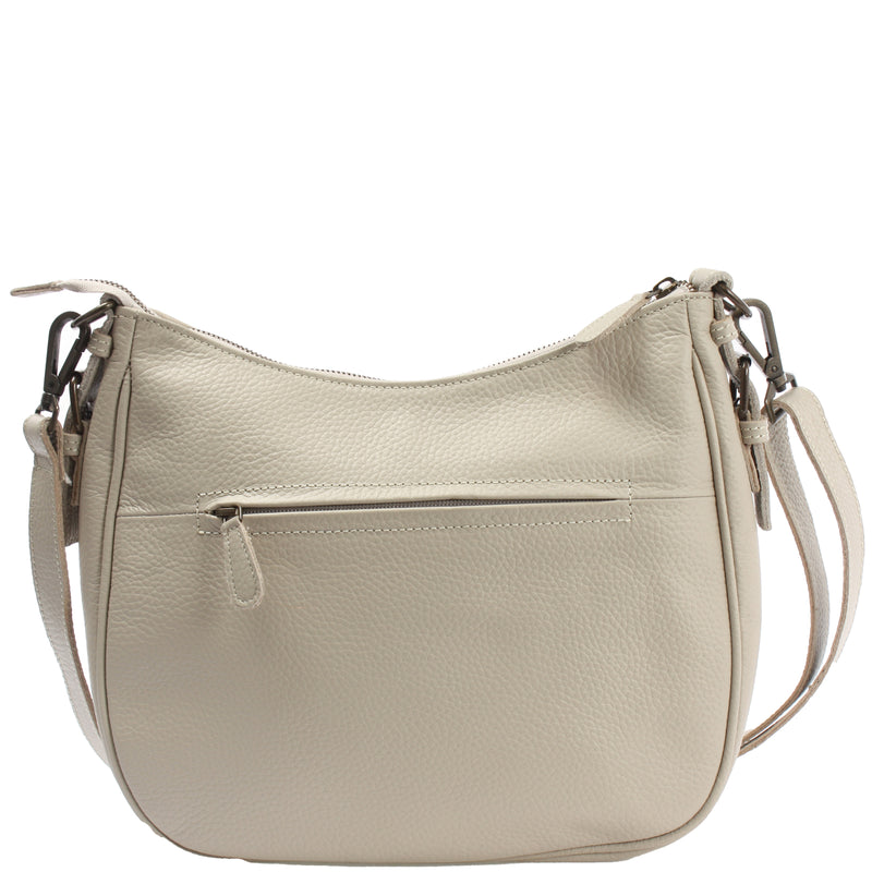 Leconi Schultertasche Ledertasche Damentasche Leder beige LE0063 Kauf eins, bekomm eins gratis