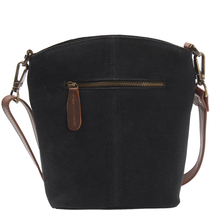 Leconi kleine Umhängetasche Schultertasche Freizeittasche Wildleder anthrazit LE3049 Tägliche Deals