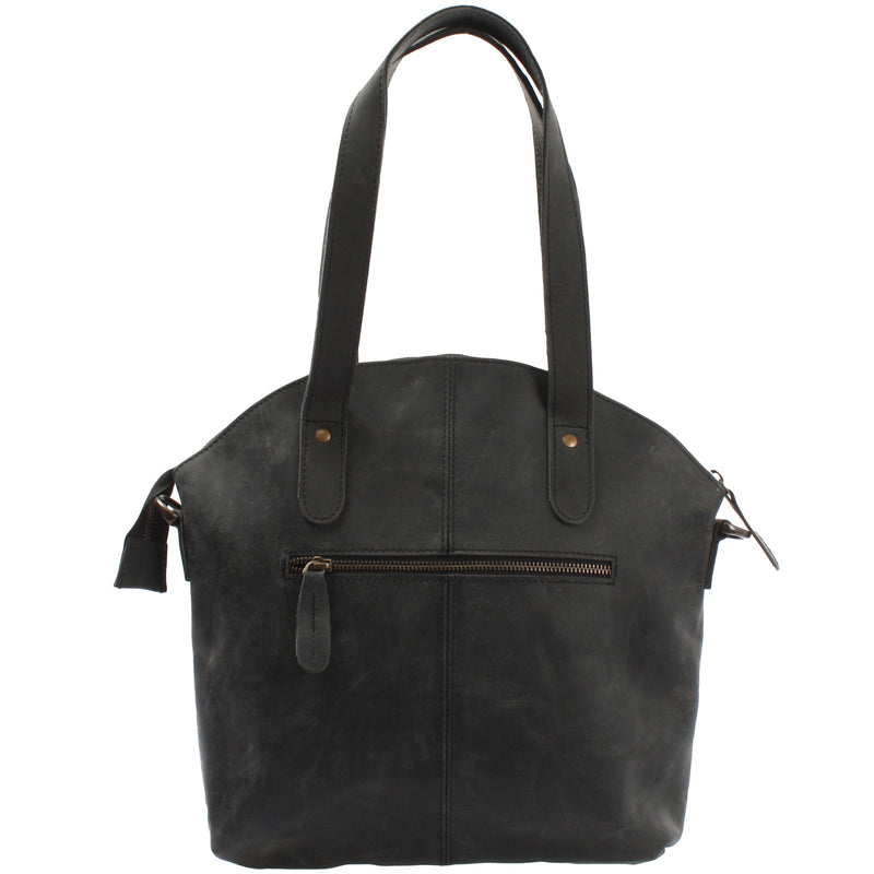 Leconi Shopper Schultertasche Damen Handtasche Ledertasche Henkeltasche Leder grau LE0060 Sonderangebote