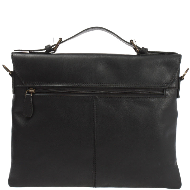 Leconi kleine Umhängetasche Schultertasche Damen und Herren Leder schwarz LE3079 Super Sparpreis
