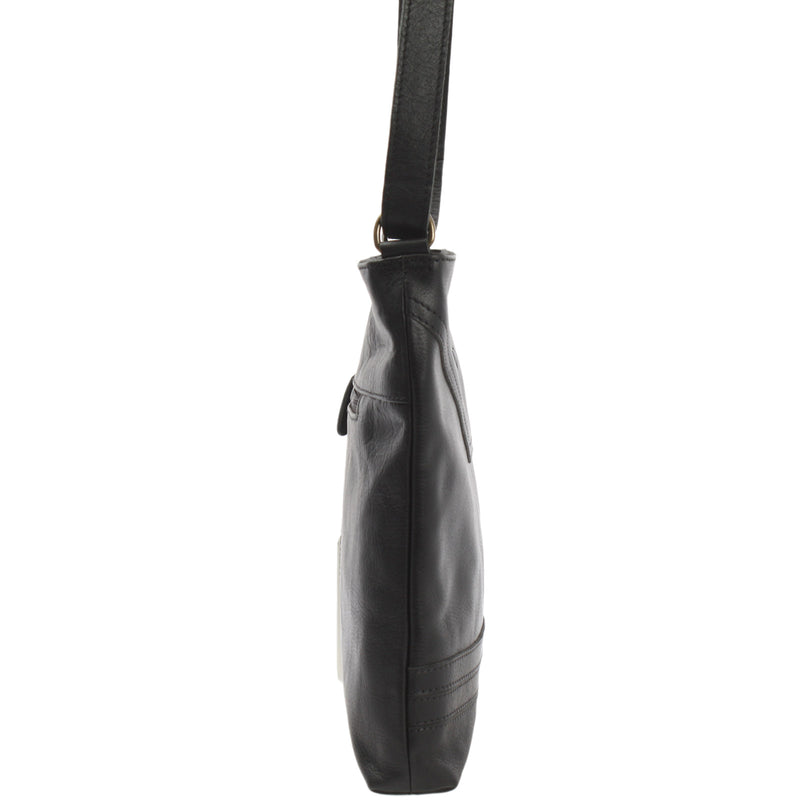 Leconi Umhängetasche Ledertasche Damen Schultertasche Leder schwarz LE0066 JETZT KAUFEN