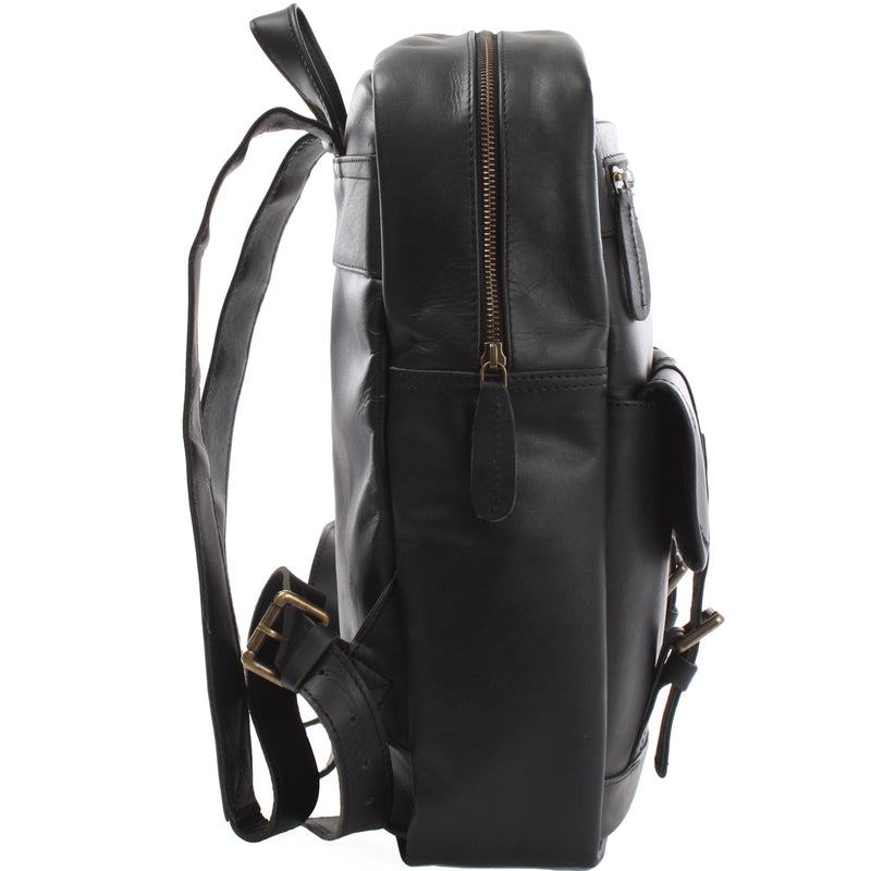 Leconi Lederrucksack Freizeitrucksack Wanderrucksack Leder schwarz LE1018 Bis zu 60% Rabatt