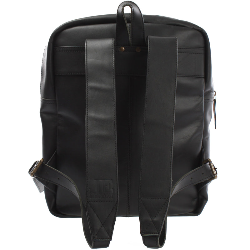 Leconi Lederrucksack Freizeitrucksack Wanderrucksack Leder schwarz LE1018 Bis zu 60% Rabatt