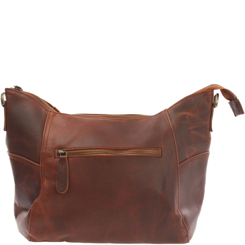 Leconi Umhängetasche Schultertasche Ledertasche Leder braun LE0058 Bis zu 55% Rabatt