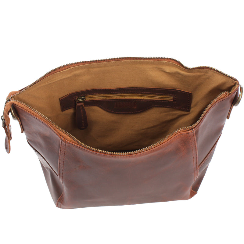 Leconi Umhängetasche Schultertasche Ledertasche Leder braun LE0058 Bis zu 55% Rabatt