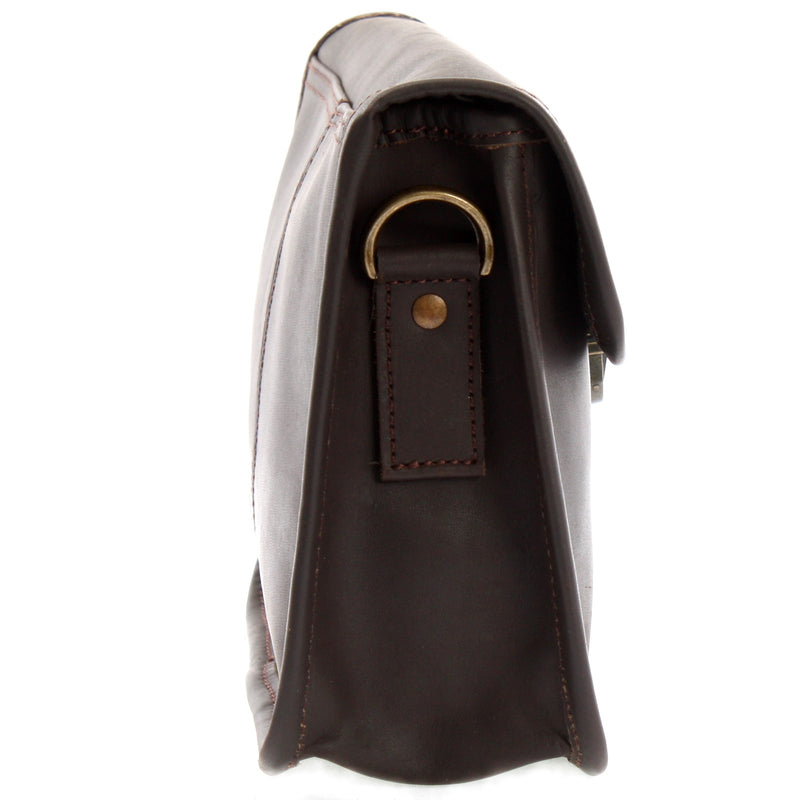 Leconi kleine Umhängetasche Ledertasche Leder dunkelbraun LE3041 Discount Store für neue Produkte