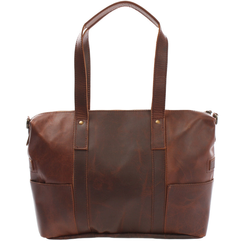 Leconi B-Ware Shopper Schultertasche Henkeltasche Leder braun LE0034 Black Friday Preise