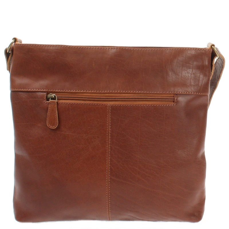 Leconi Umhängetasche Ledertasche Damen Schultertasche Leder braun LE0066 Versandkostenfrei