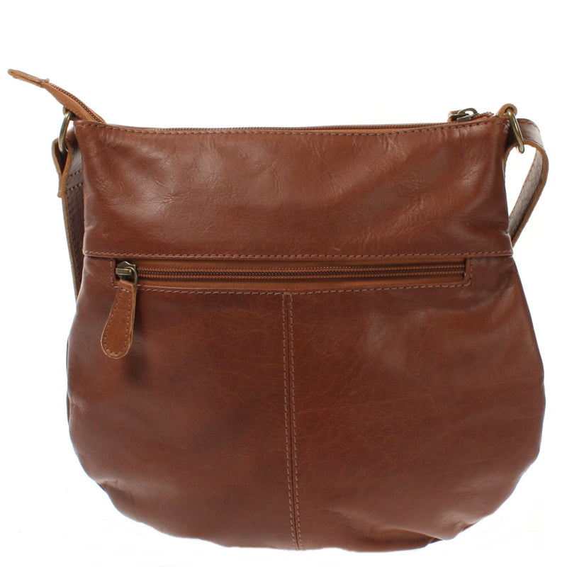 Leconi kleine Umhängetasche Ledertasche Damentasche Schultertasche Leder braun LE0070 Osterangebot