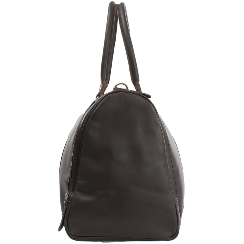 Leconi Reisetasche Weekender Sporttasche Ledertasche Damen Herren Leder dunkelbraun LE2017 Valentinstagsangebot