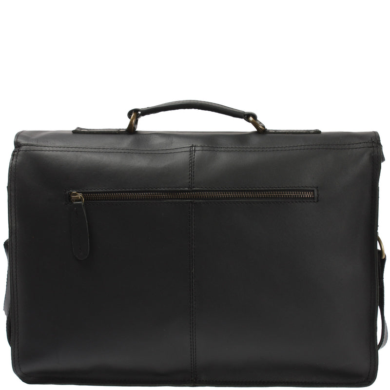 Leconi Aktentasche Businesstasche Messenger Bag Vintage Leder schwarz LE3008 Heißer Verkauf