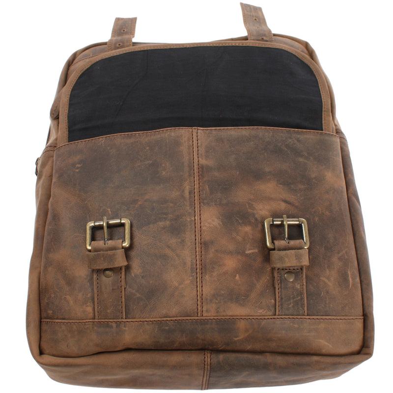 Leconi Rucksack Freizeitrucksack Lederrucksack Leder schlamm LE1018 Zeitlich begrenztes Angebot