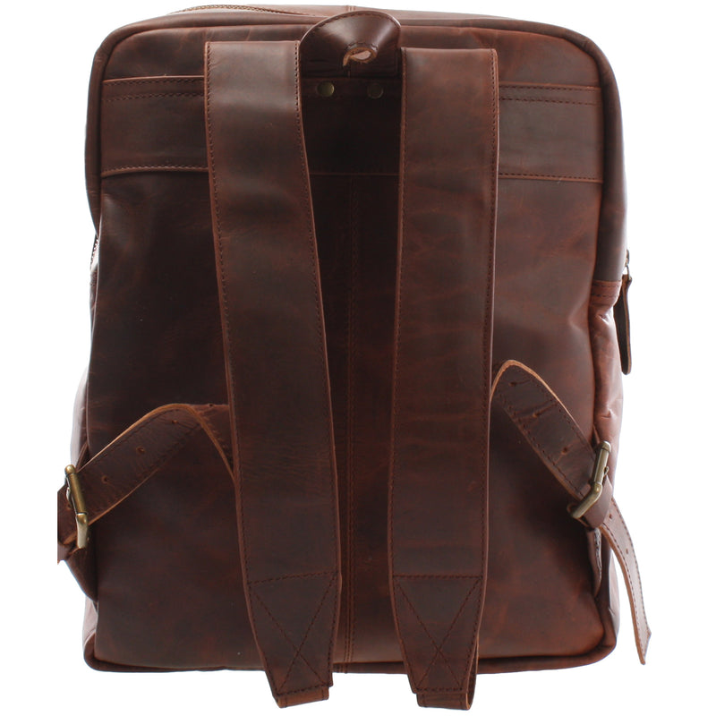Leconi Lederrucksack Freizeitrucksack Wanderrucksack Leder braun LE1018 Super Sparpreis