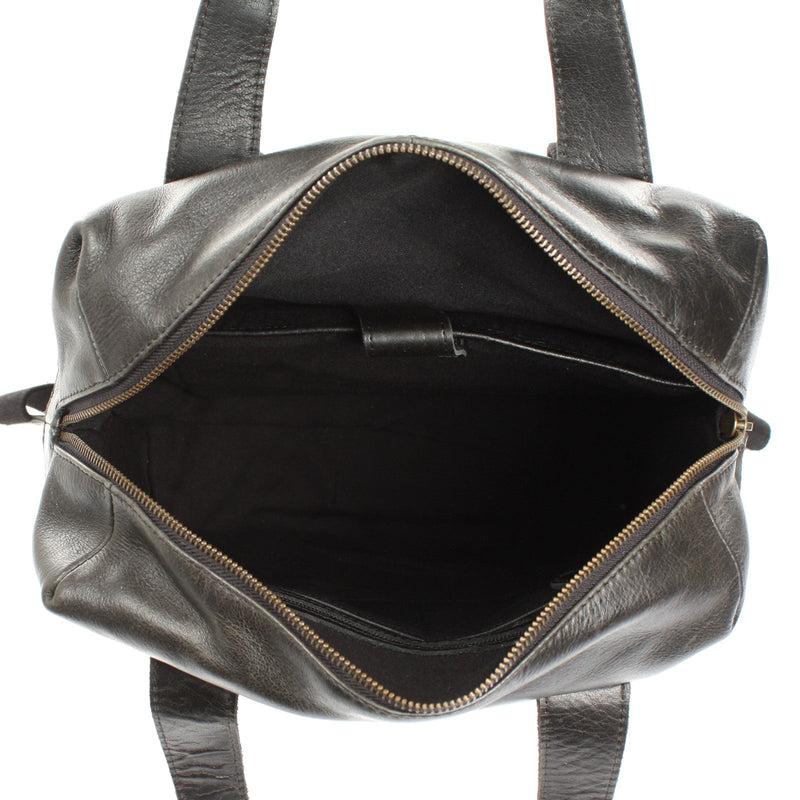 Leconi großer Rucksack Lederrucksack Freizeitrucksack Damen Herren Leder schwarz LE1020 Begrenzte Freigabe