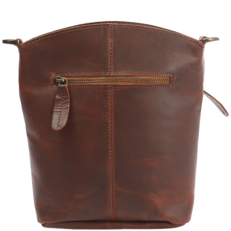 Leconi kleine Umhängetasche Schultertasche Freizeittasche Leder braun LE3049 JETZT KAUFEN