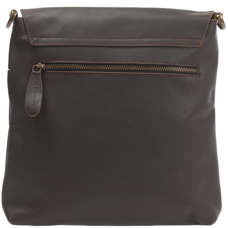 Leconi Umhängetasche Ledertasche Schultertasche Leder dunkelbraun LE3027 Neueste Stile