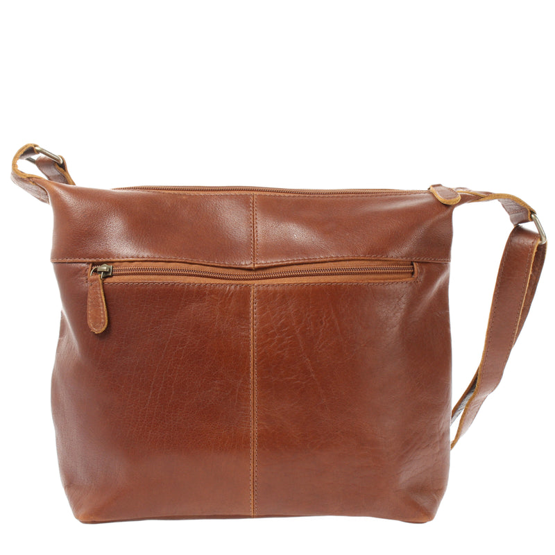 Leconi Umhängetasche Beuteltasche Ledertasche Damentasche Leder braun LE0064 Letzte 2 Tage