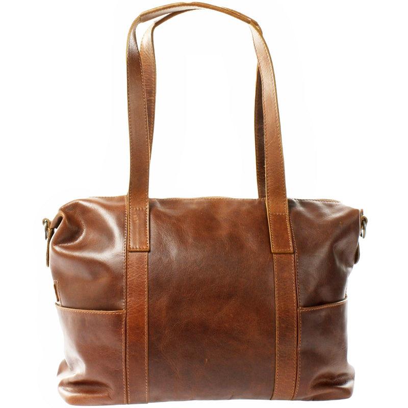 Leconi Shopper Schultertasche Henkeltasche Damen Handtasche Leder braun LE0061 Bis zu 50% Rabatt