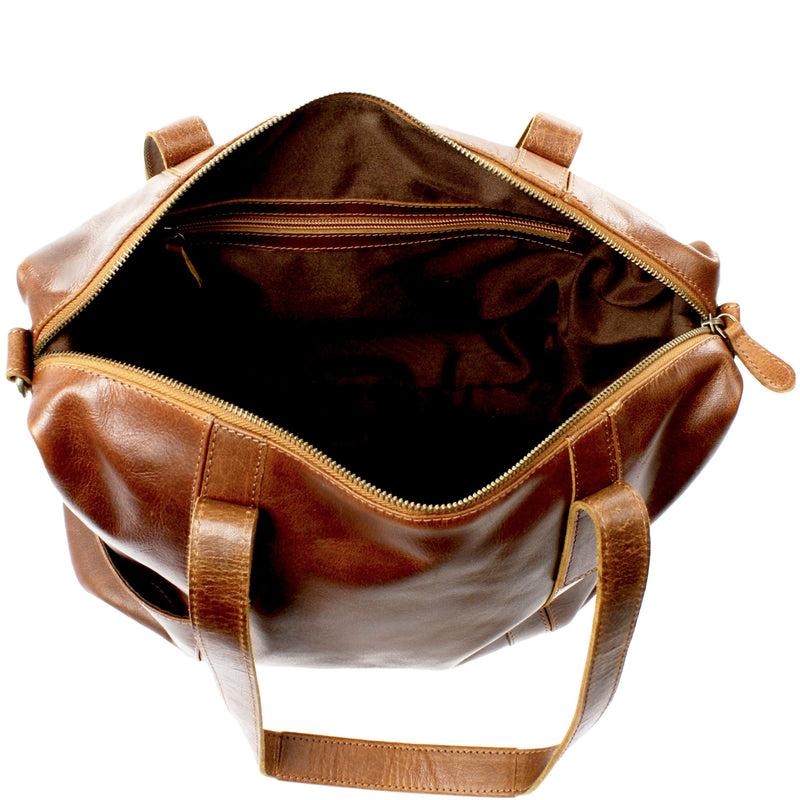 Leconi Shopper Schultertasche Henkeltasche Damen Handtasche Leder braun LE0061 Bis zu 50% Rabatt
