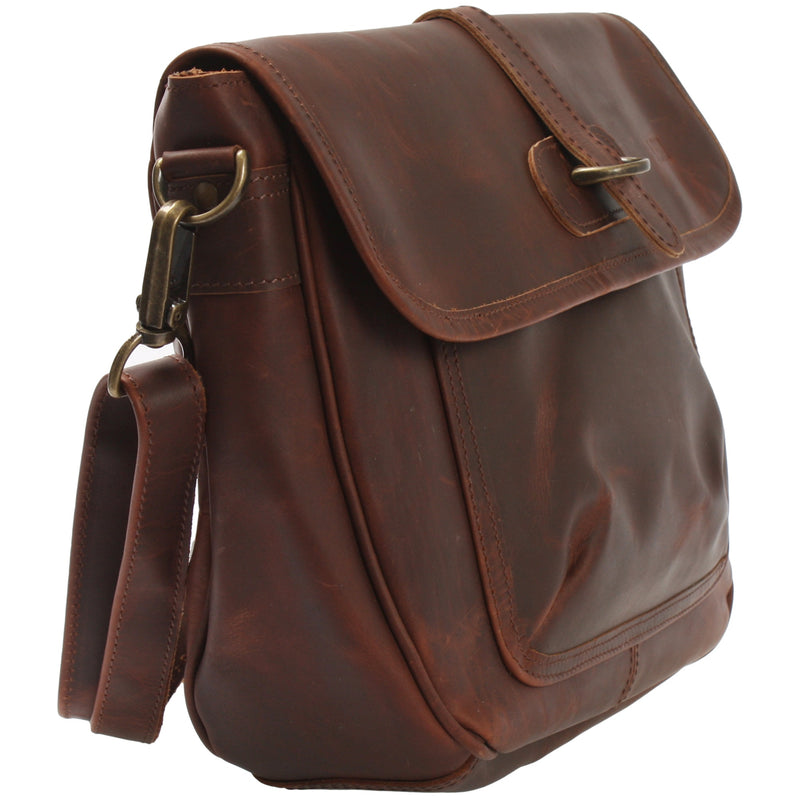 Leconi Umhängetasche Damen Schultertasche Damentasche Handtasche Leder braun LE3053 Nur für heute